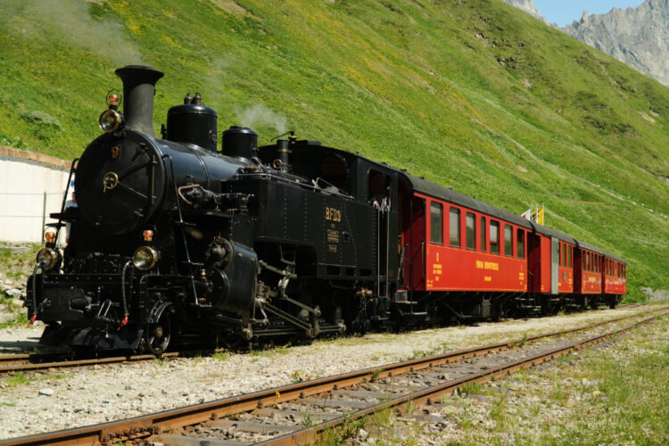 This pass high in the Swiss Alps is home to a James Bond car chase scene and a vintage steam railway